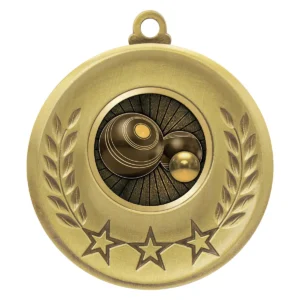Gold laurel medal - bowls with metal construction