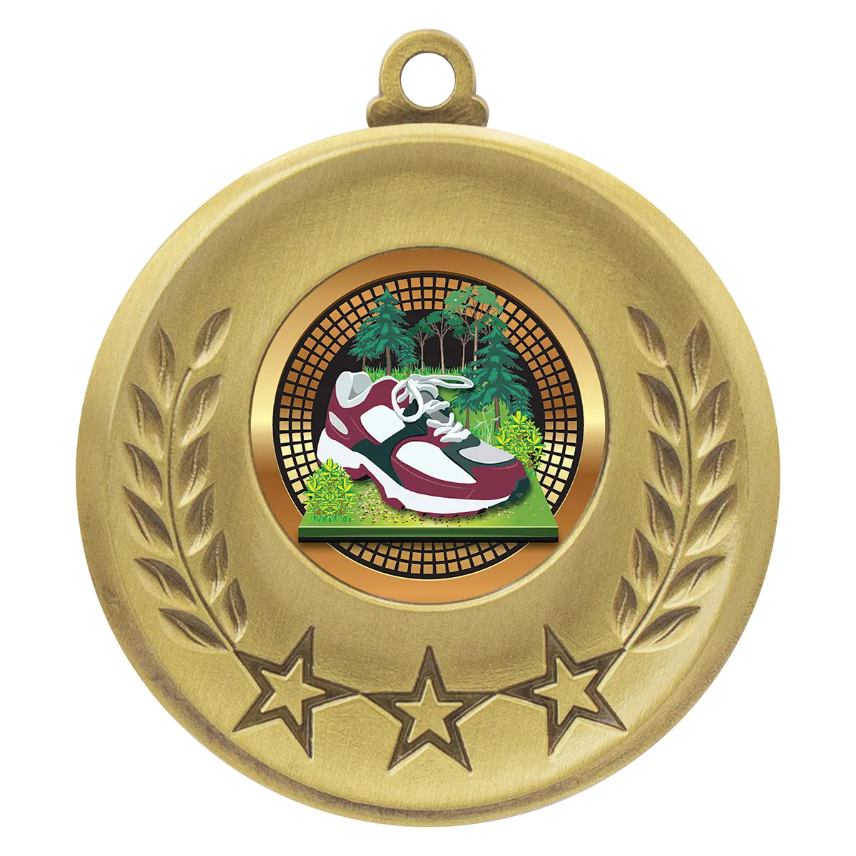 msh125g-gold Gold laurel medal - cross country with metal construction