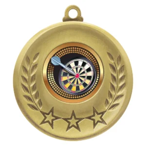 Gold laurel medal - darts with metal construction