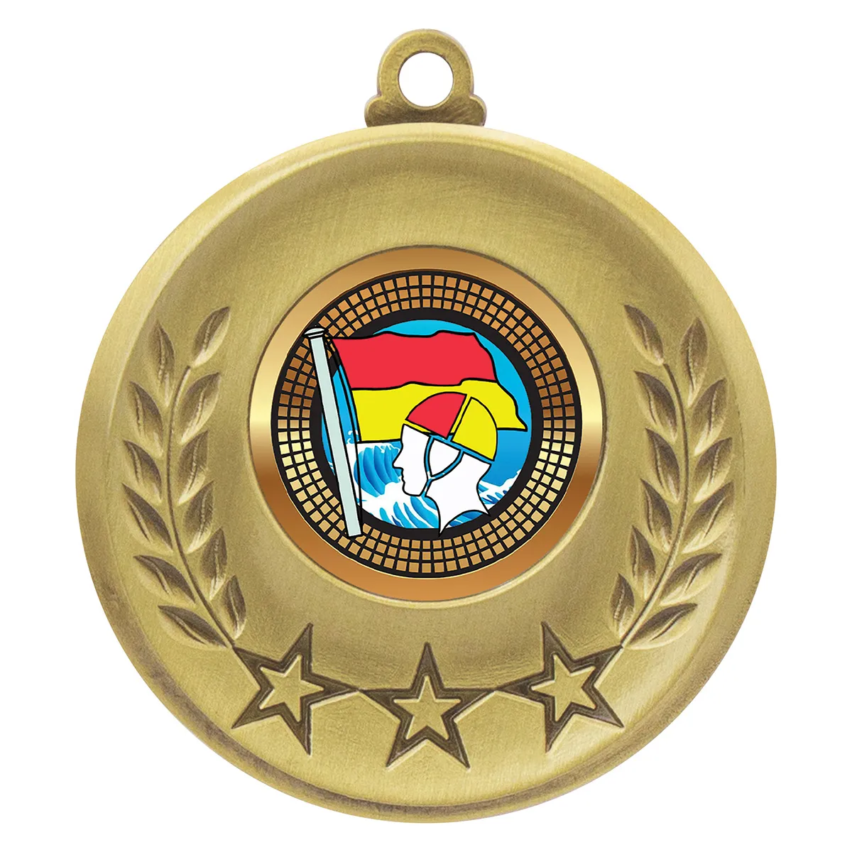 Gold laurel medal - lifesaving with metal construction