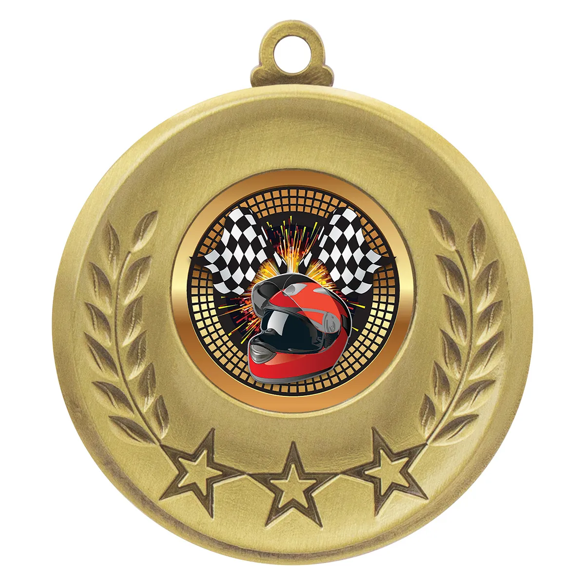 Gold laurel medal - motorsport with metal construction