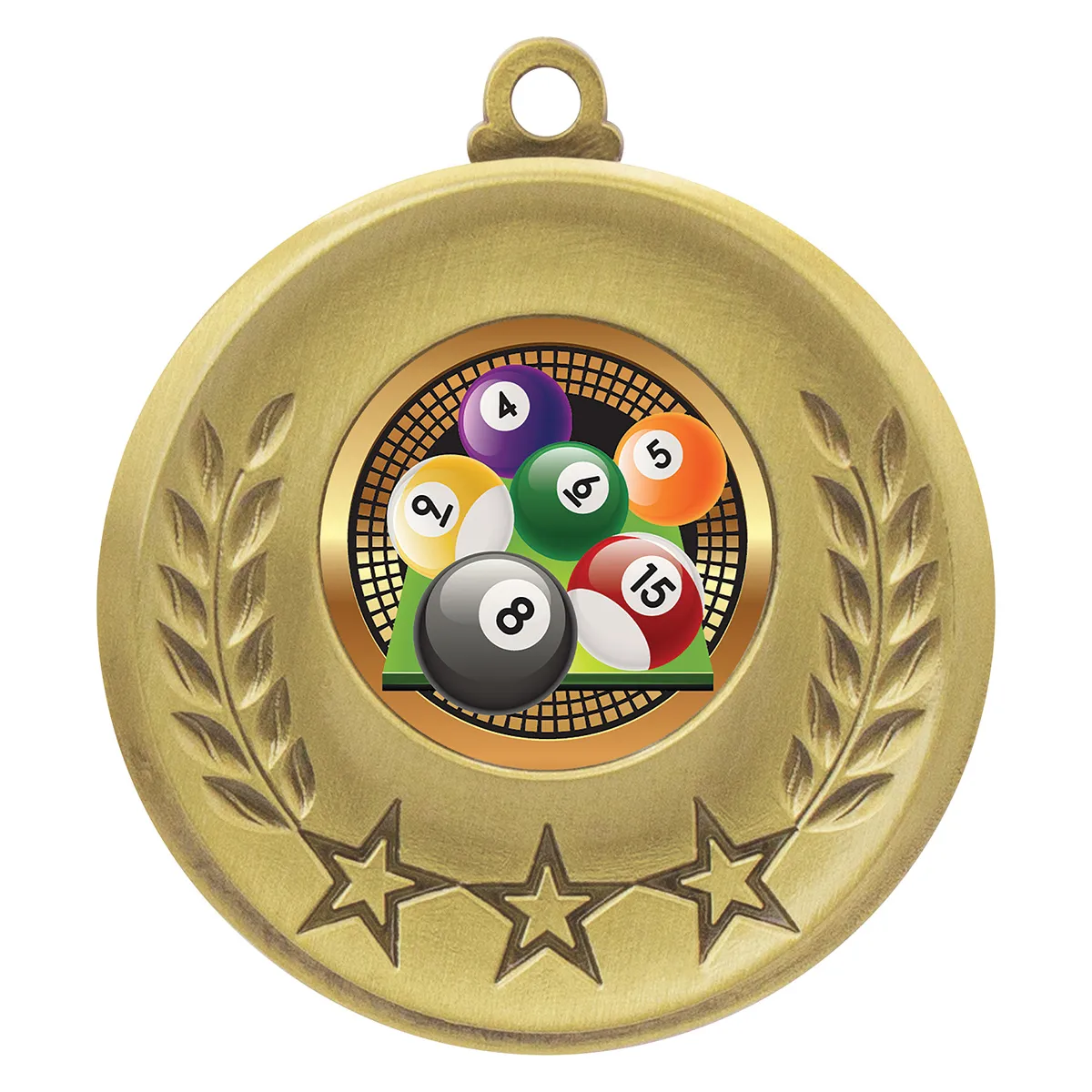 Gold laurel medal - pool with metal construction