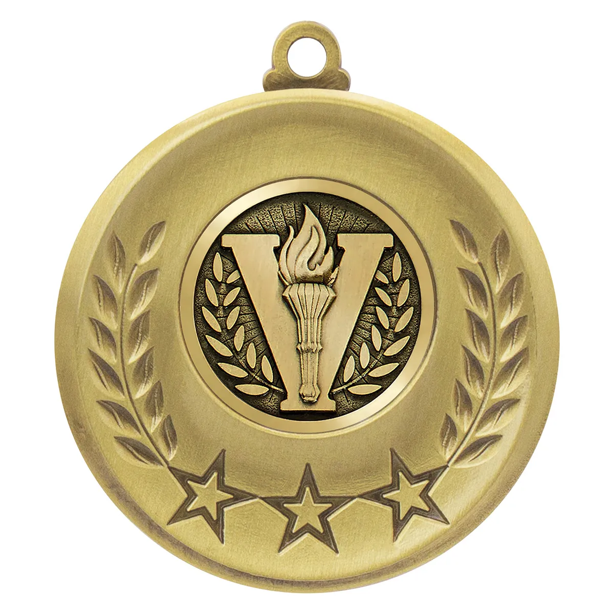 Gold laurel medal - victory with metal construction