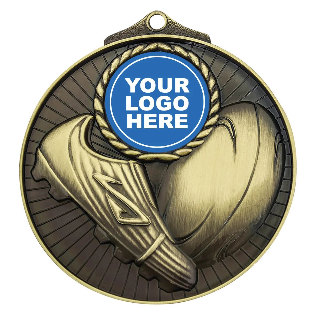 m013g-gold Gold league / union medal insert with metal construction