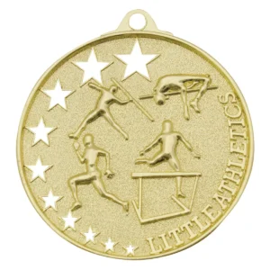 Gold little athletics stars with metal construction