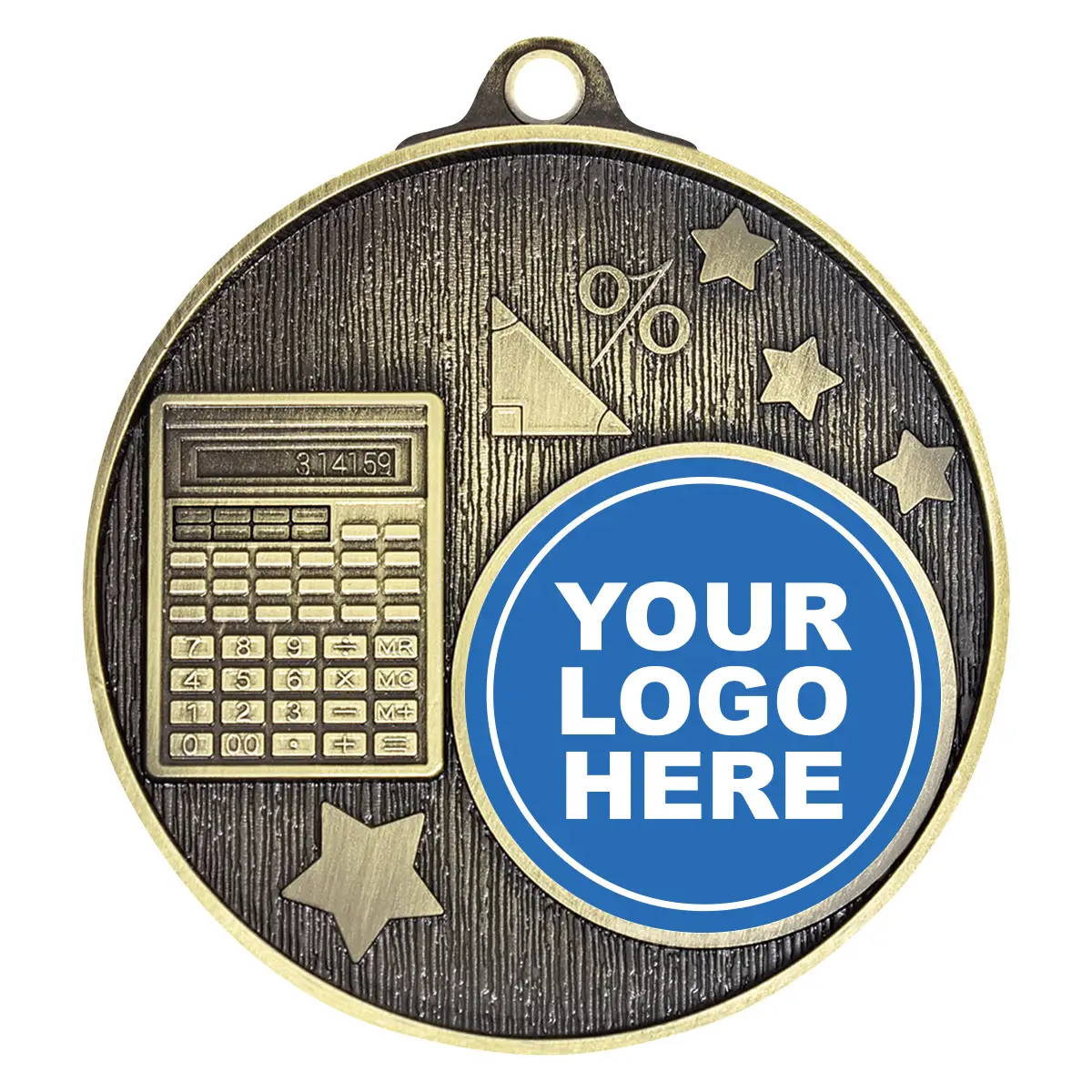 mc620g-gold Gold logo medal - maths with metal construction