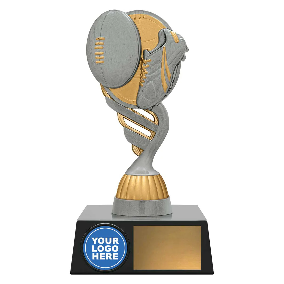 ar521a-silver Silver logo series - aussie rules with plastic construction