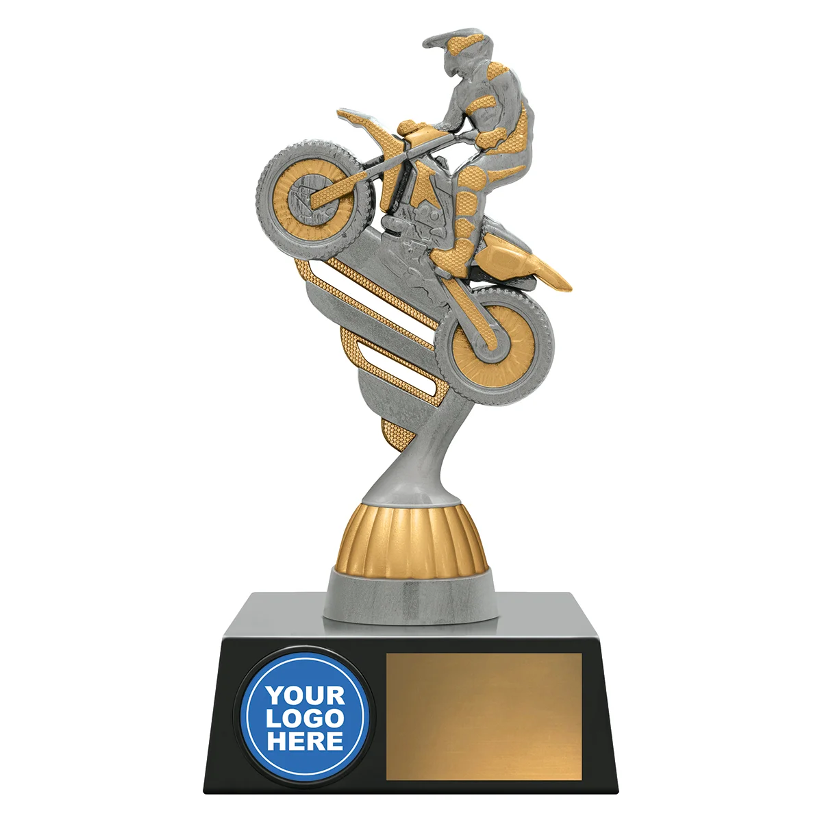 ls268a-silver Silver logo series - motocross with plastic construction
