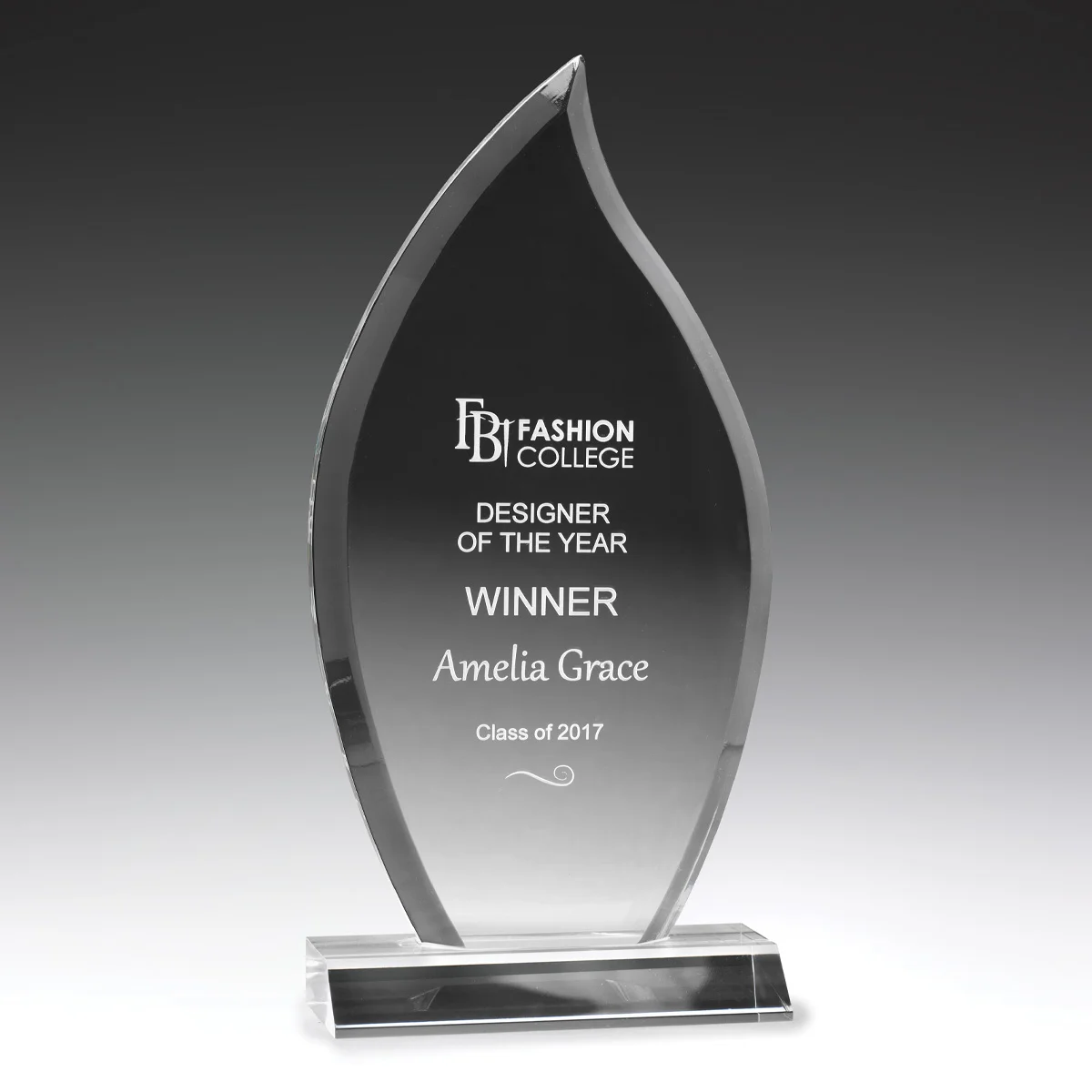 ac15a-grey-bg Loyalty flame with acrylic construction