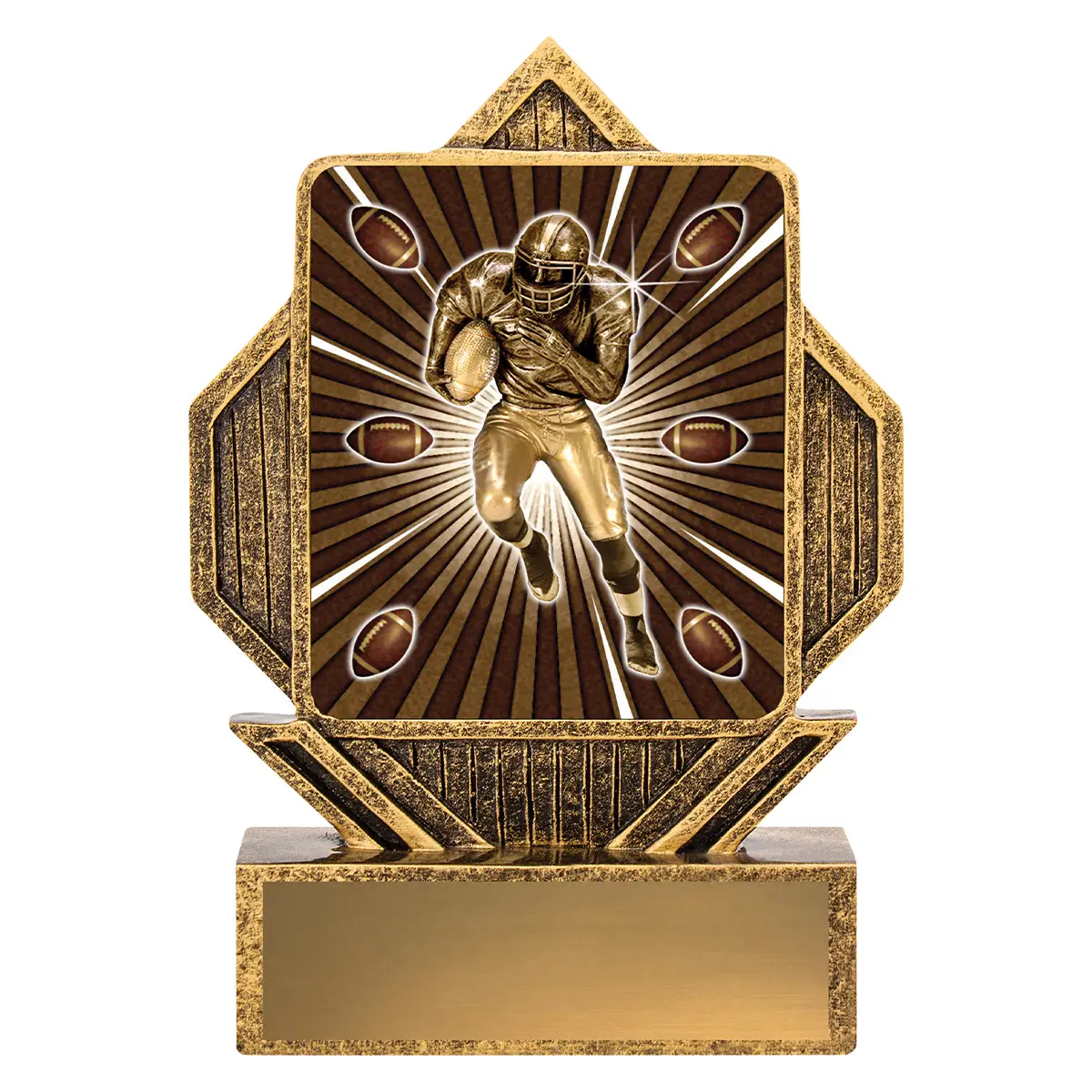la055-gold Gold lynx arrow - american football with resin construction
