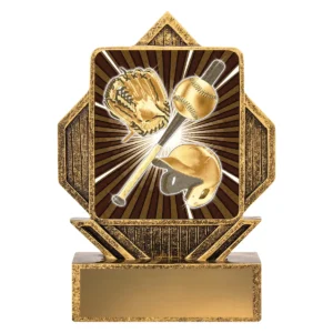 Gold lynx arrow - baseball with resin construction