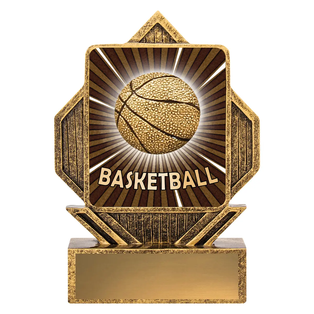 Gold lynx arrow - basketball with resin construction
