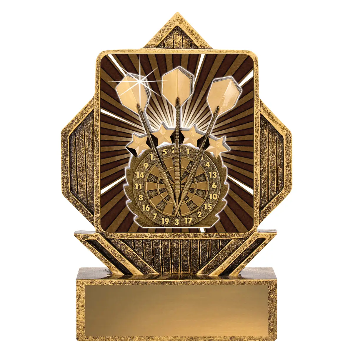 la038-gold Gold lynx arrow - darts with resin construction