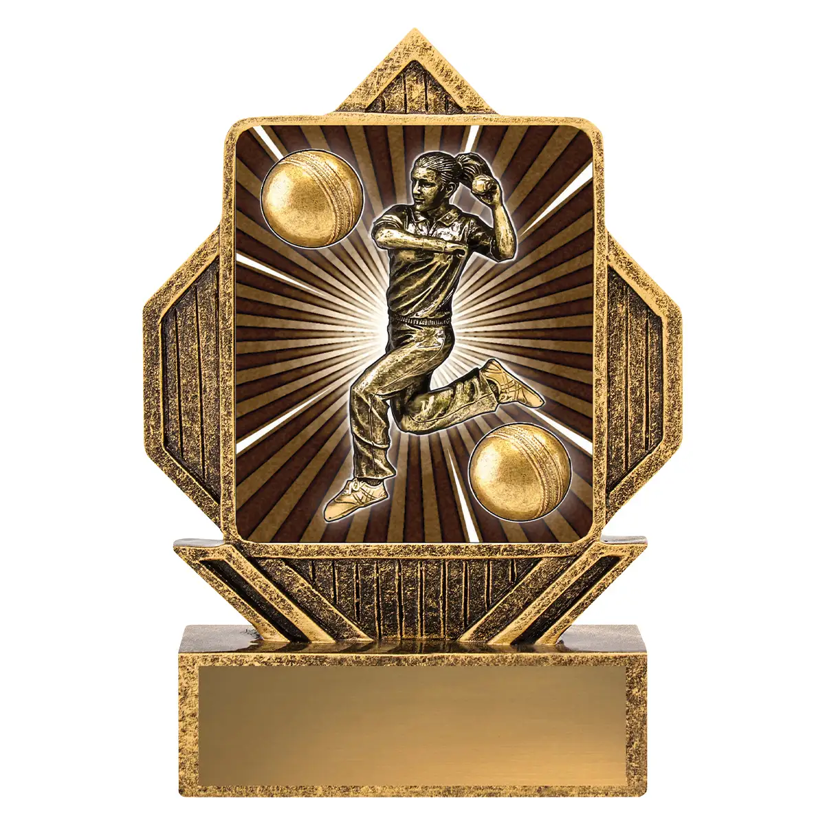 la015-gold Gold lynx arrow - female bowling with resin construction