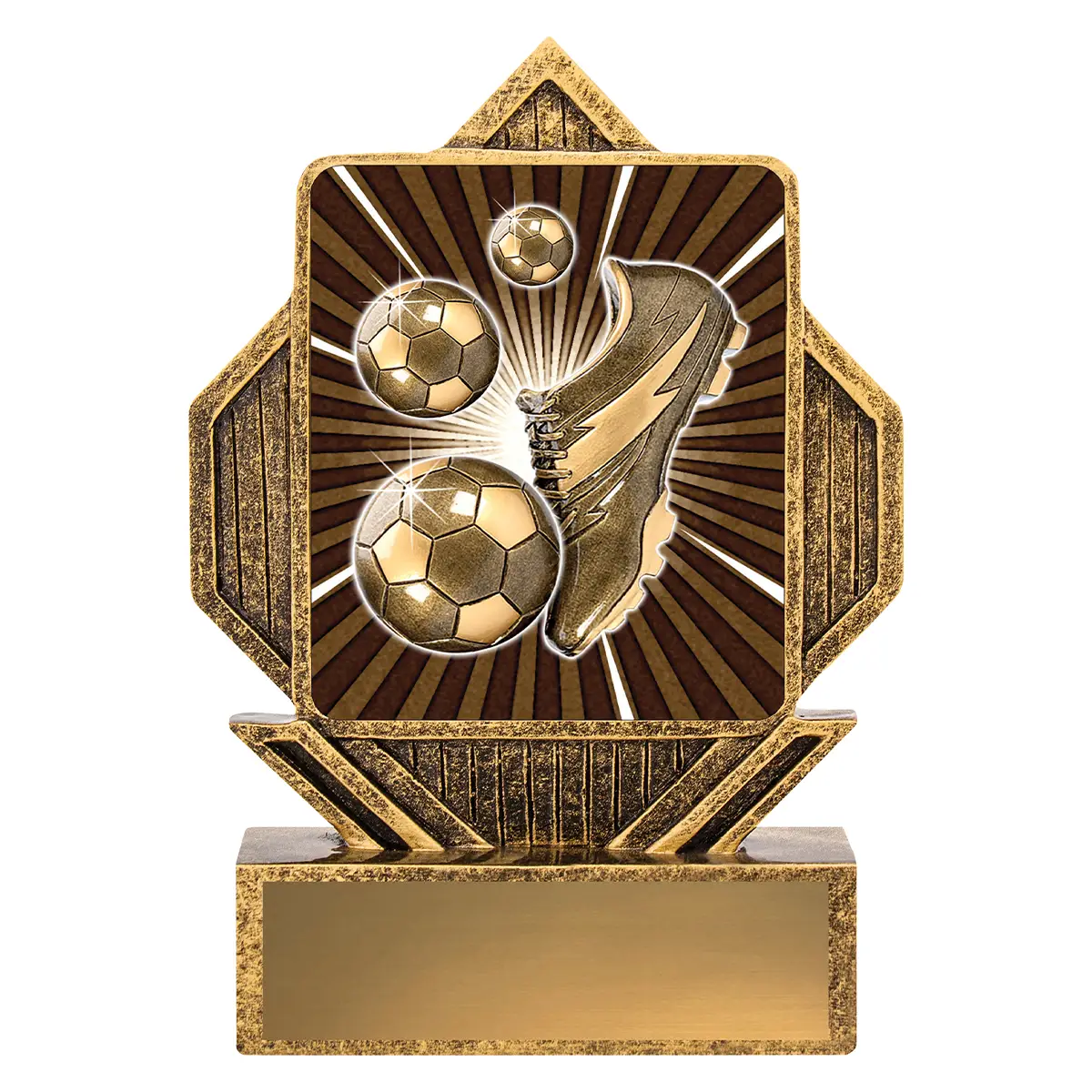 la004-gold Gold lynx arrow - football with resin construction
