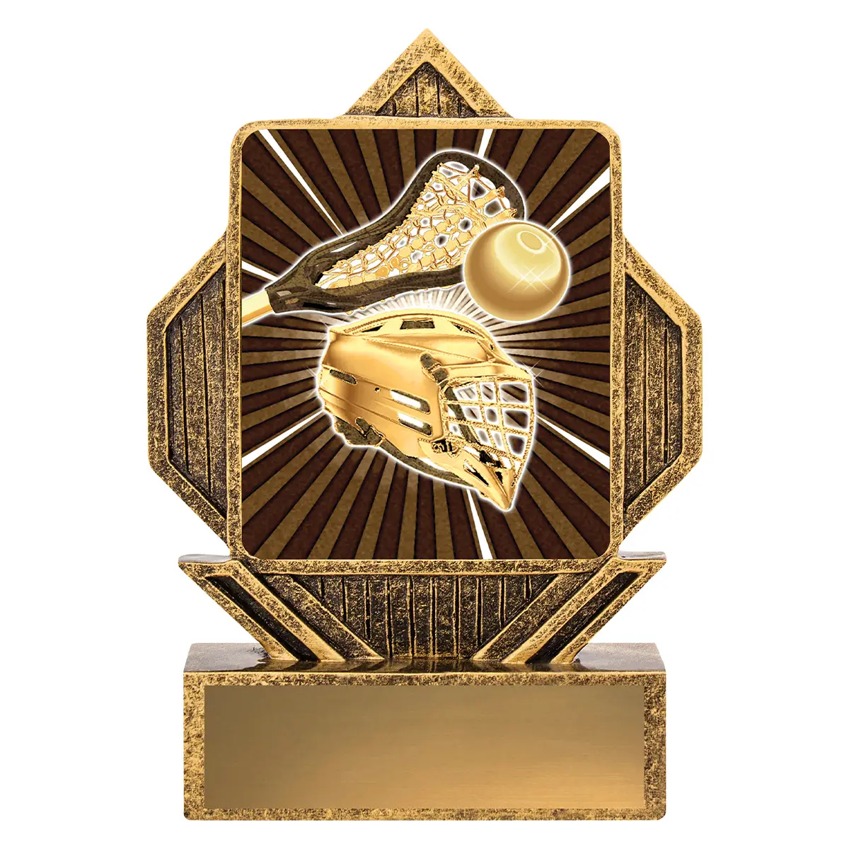 la063-gold Gold lynx arrow - lacrosse with resin construction