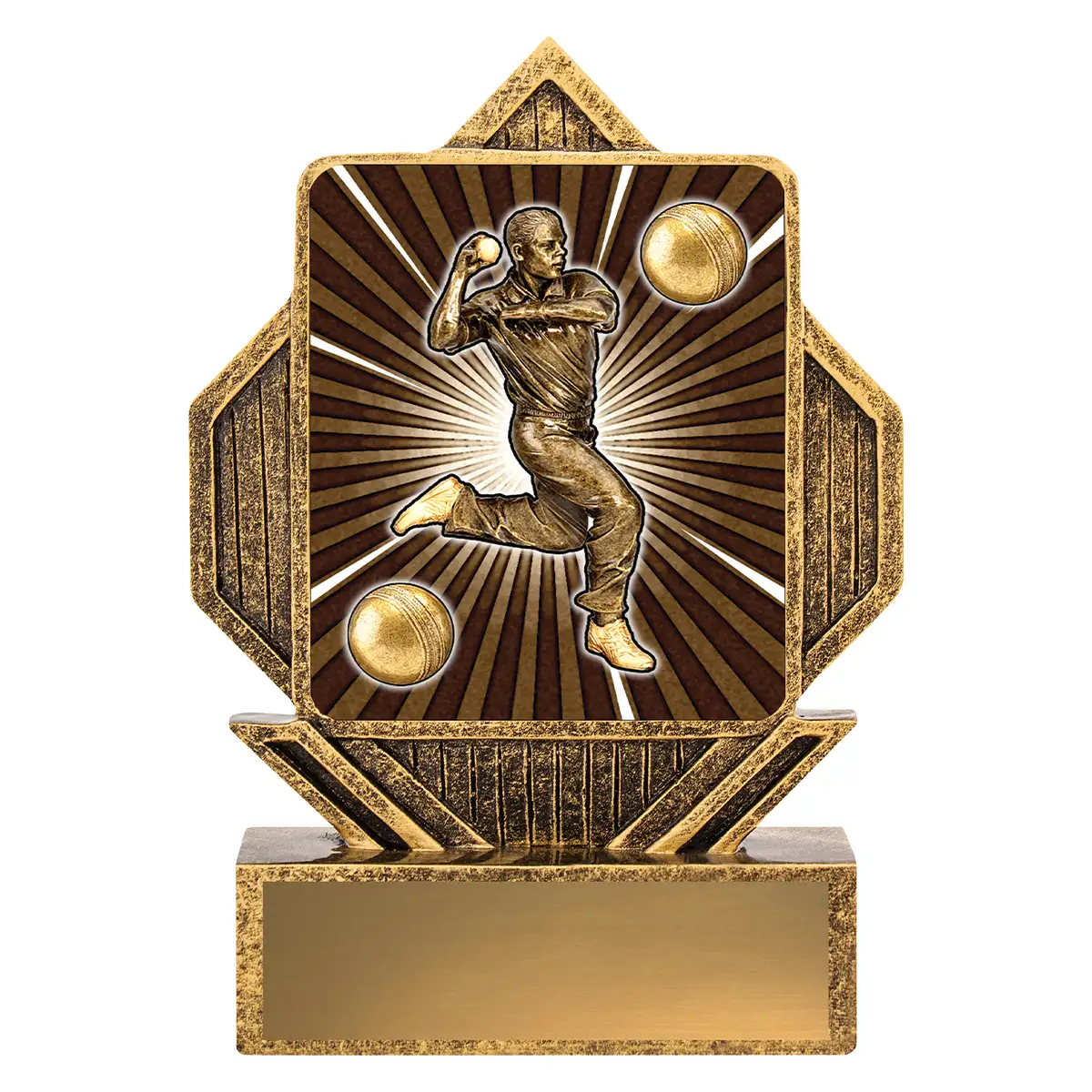 la011-gold Gold lynx arrow - male bowling with resin construction