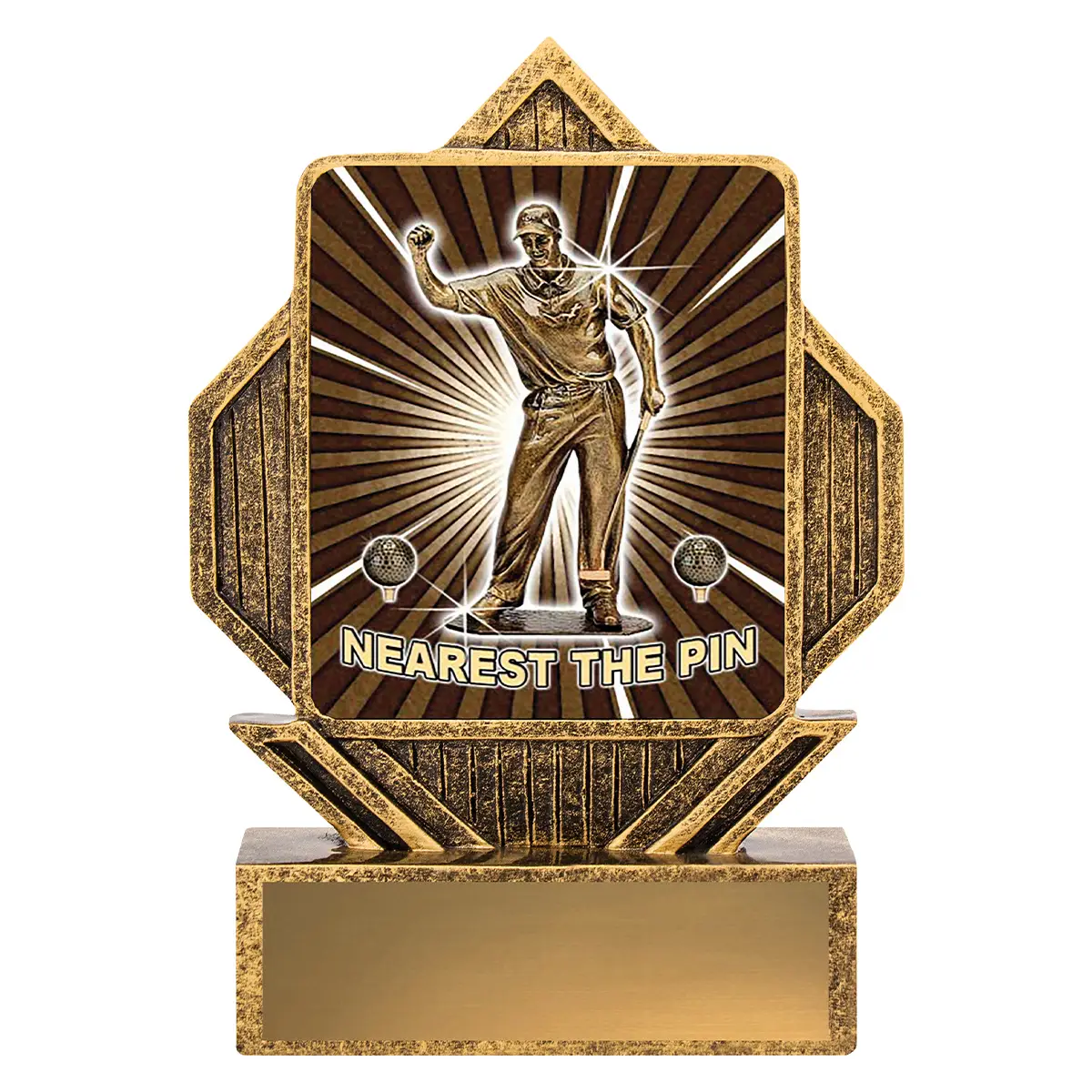 la068-gold Gold lynx arrow - nearest the pin with resin construction