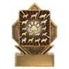 la079-gold Gold lynx arrow - pet with resin construction