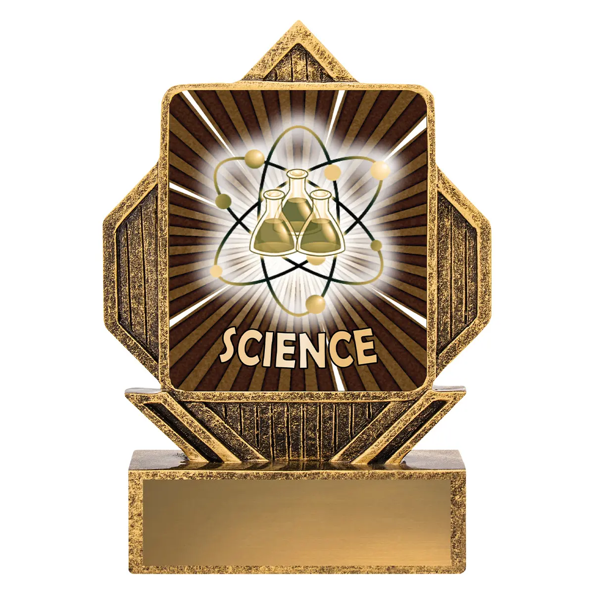 la103-gold Gold lynx arrow - science with resin construction