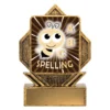 la104-gold Gold lynx arrow - spelling with resin construction