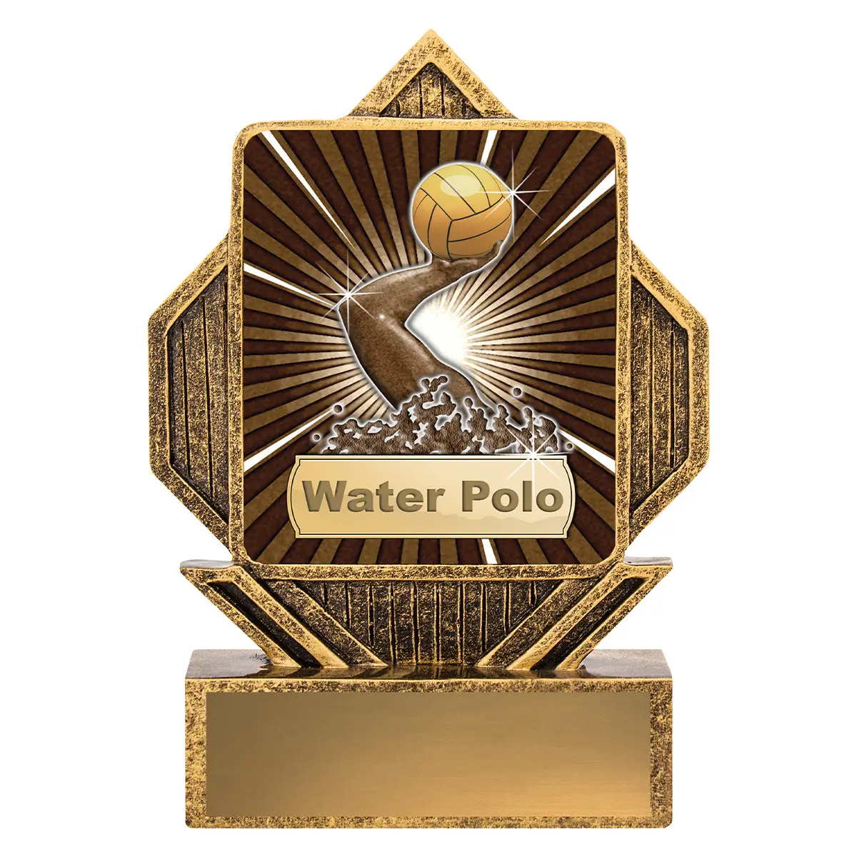 la070-gold Gold lynx arrow - water polo with resin construction