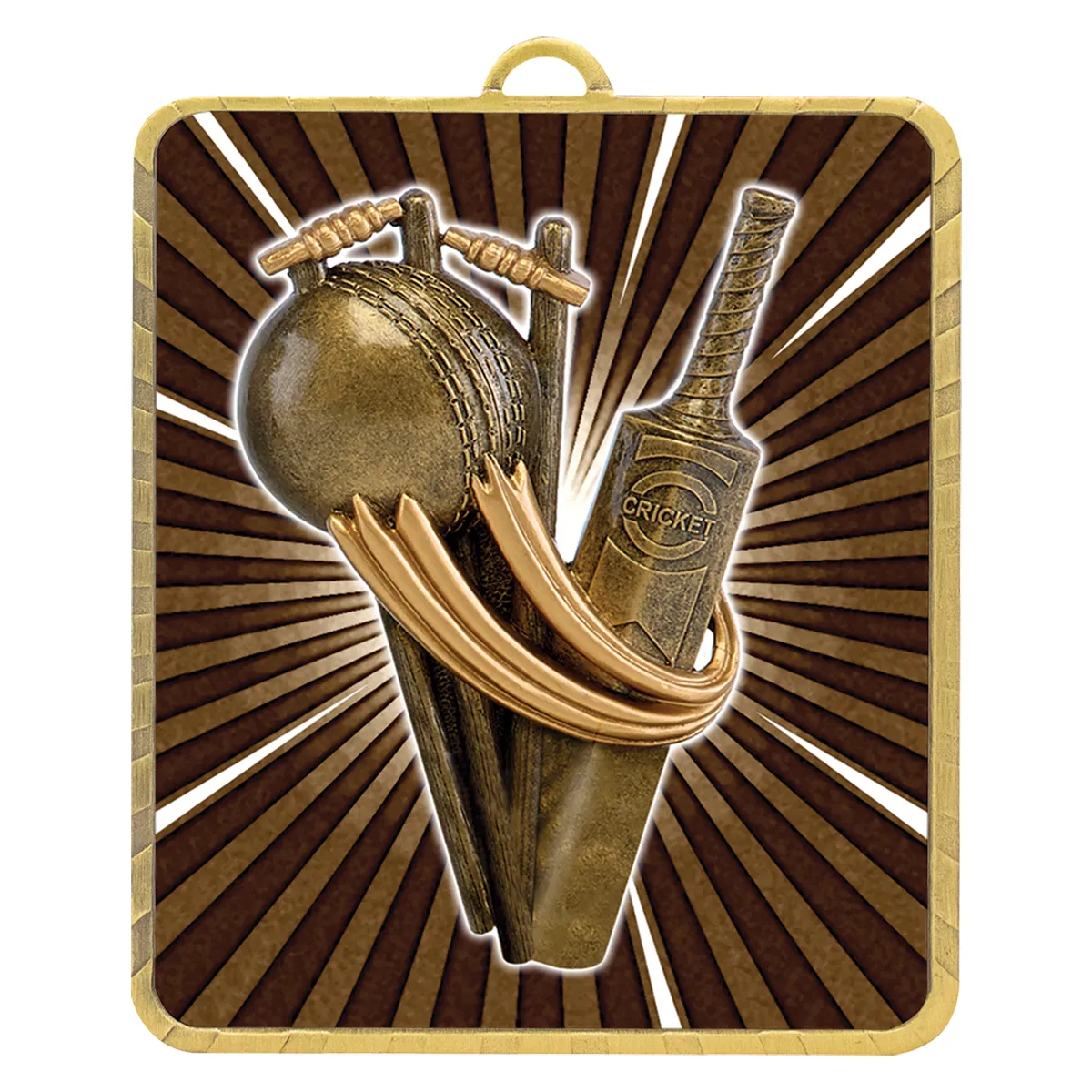 Gold lynx medal - cricket theme with metal construction