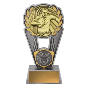 Silver / gold male rugby polaris with resin / metal construction