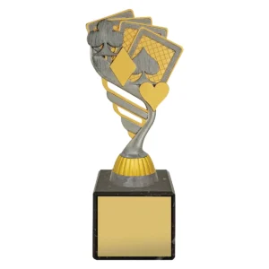 Silver marble column - cards with plastic / marble construction