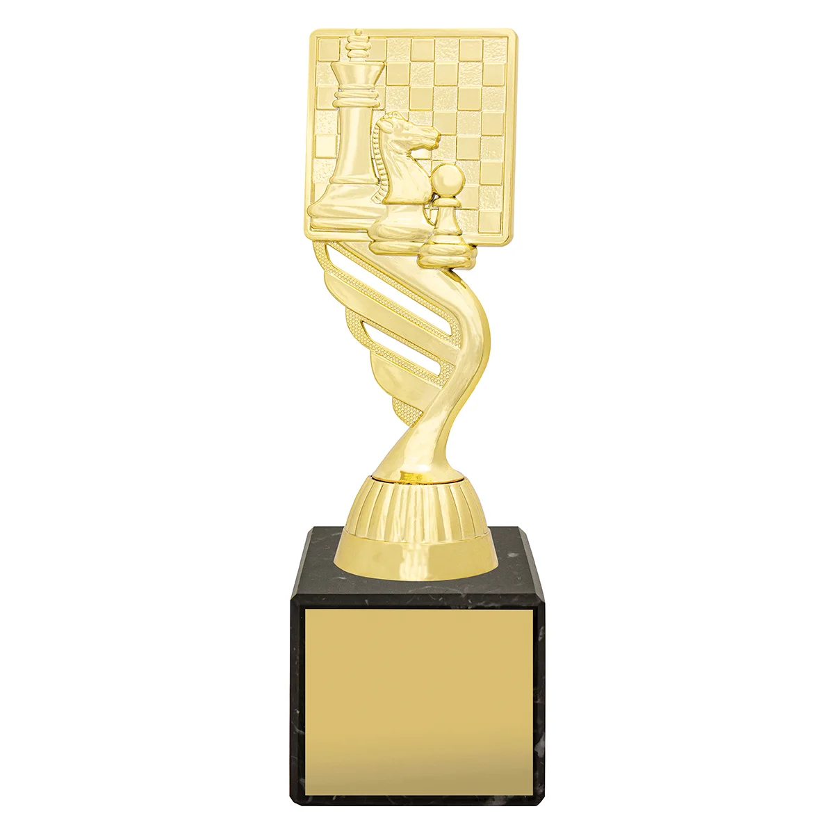 Gold marble column - chess with plastic / marble construction