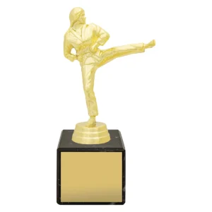 Gold marble column - female karate with plastic / marble construction