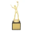 y8328a-gold Gold marble column - female volleyball with plastic / marble construction
