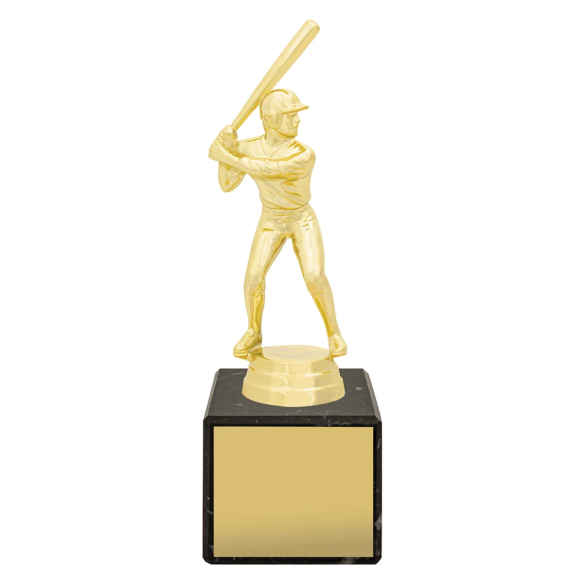 Gold marble column - male baseball with plastic / marble construction