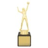 y8327a-gold Gold marble column - male volleyball with plastic / marble construction