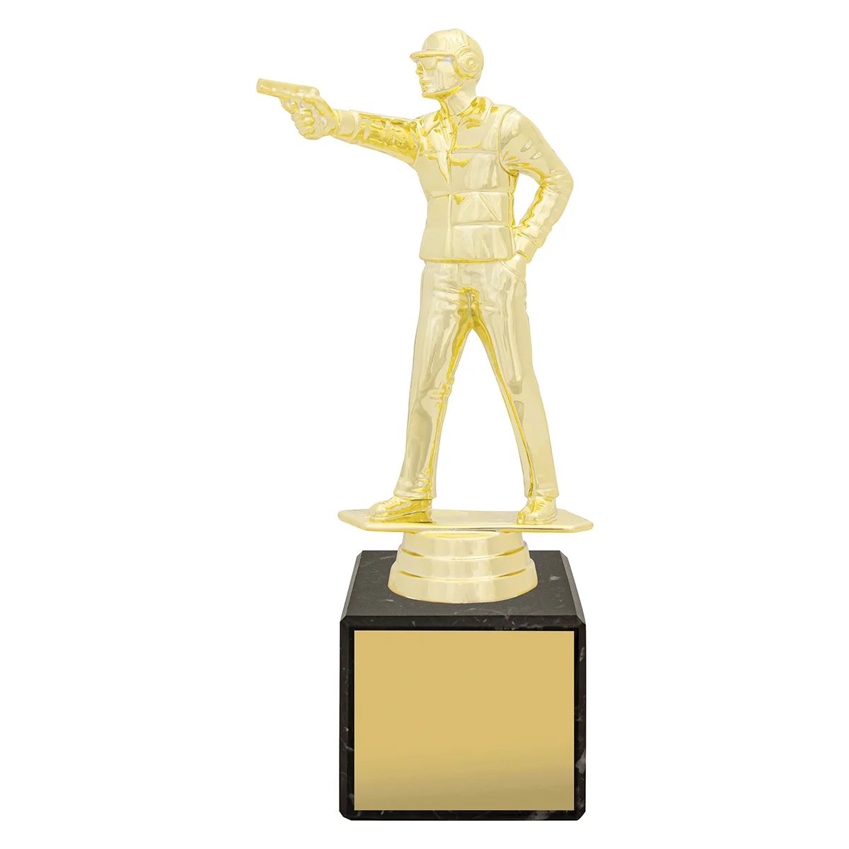 y8067a-gold Gold marble column - pistol with plastic / marble construction