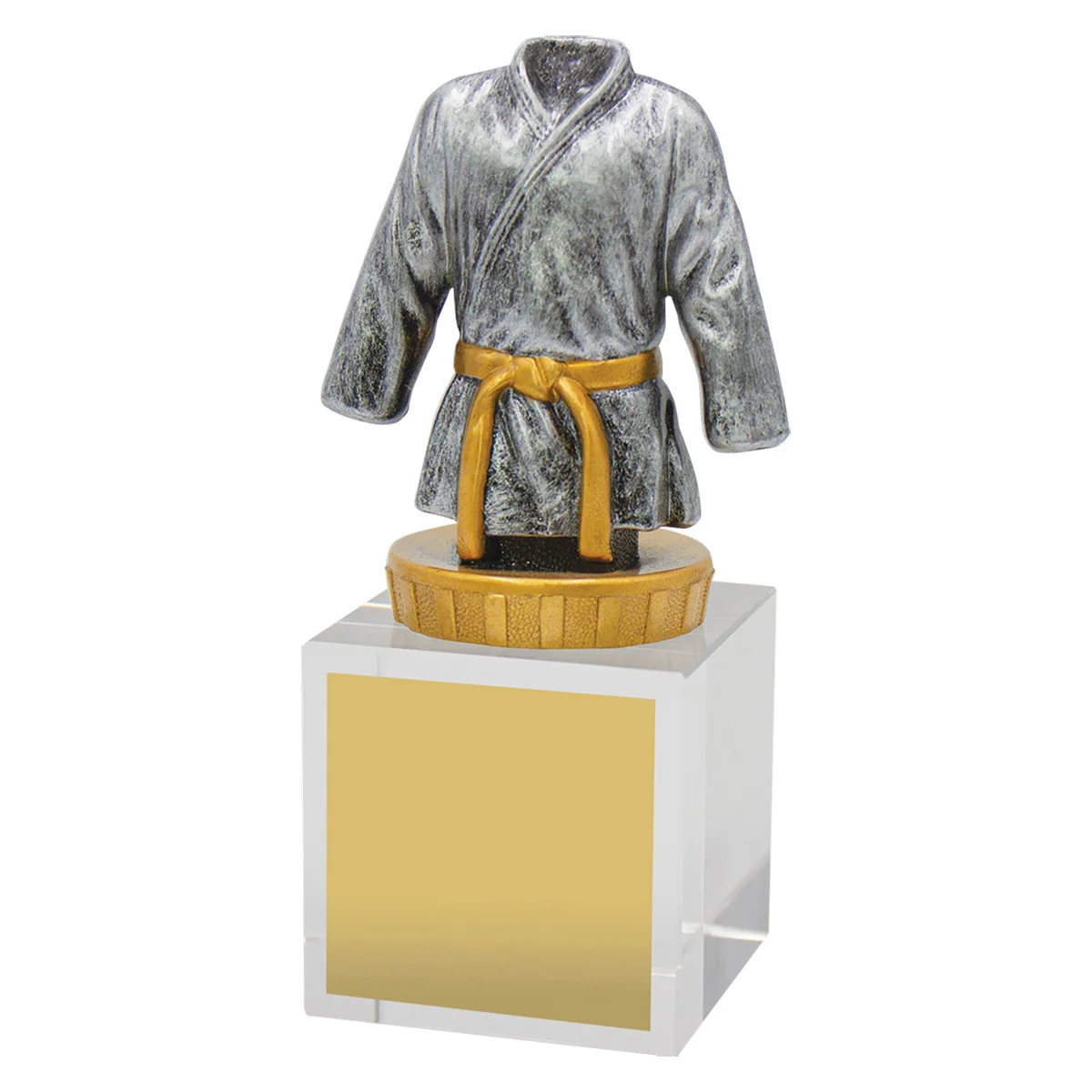 Silver martial arts budget crystal with crystal construction
