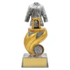 Silver martial arts flame with resin construction