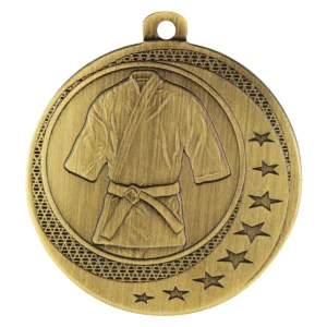 Gold martial arts wayfare with metal construction