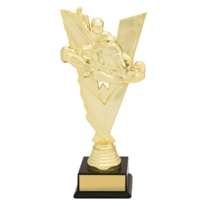 Gold marvel go kart with plastic construction