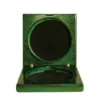 1404-3gn-green Green medal case with res / ilient construction