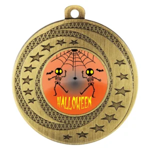 Gold medal - halloween skeletons with metal construction