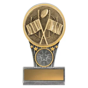 Silver / gold mini ikon - goal with resin construction