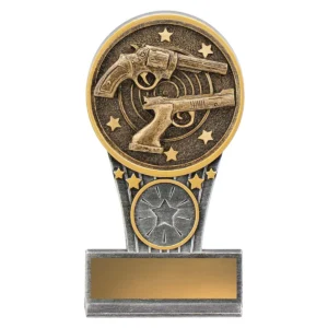 Silver / gold mini ikon - pistol with resin construction