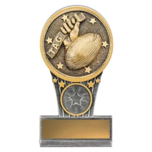 Silver & gold mini ikon - tag with resin construction