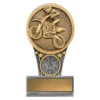 -gold Silver / gold mini motocross ikon with resin construction