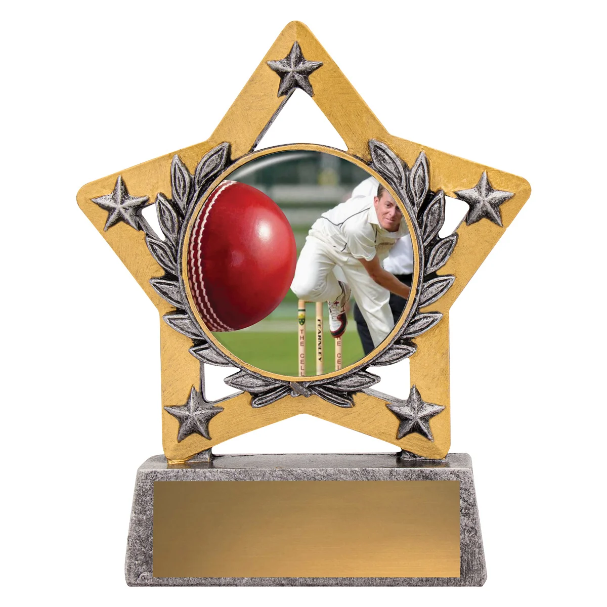 msc403-silver Silver mini star colour - bowling with resin construction
