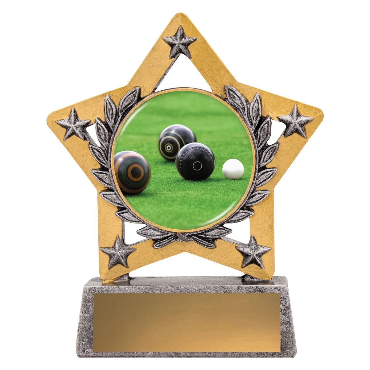 msc831-silver Silver mini star colour - bowls with resin construction