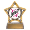 Silver mini star colour - cheer with resin construction