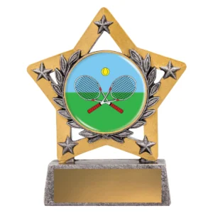 Silver mini star colour - cross racquets with resin construction