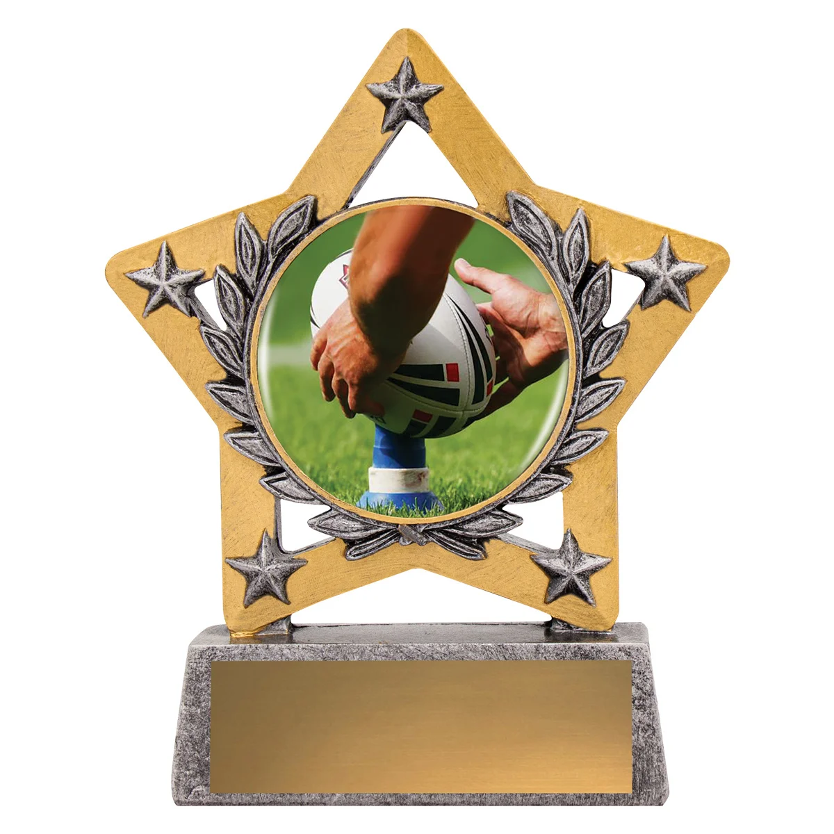 msc132-silver Silver mini star colour - league with resin construction